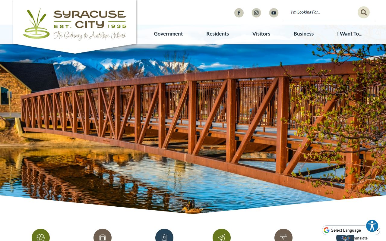 Syracuse inmate population screenshot of the Syracuse city homepage