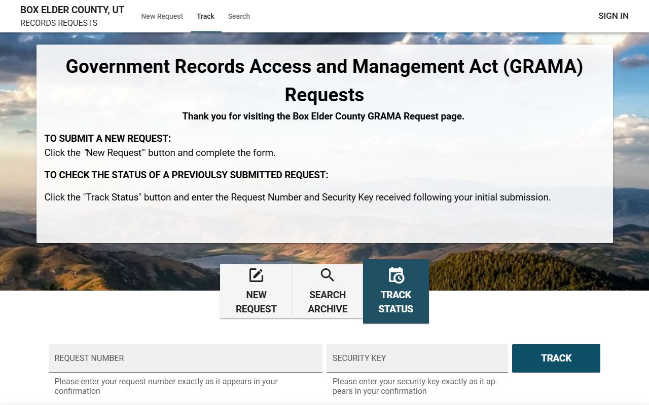 Box Elder County inmate population GRAMA portal