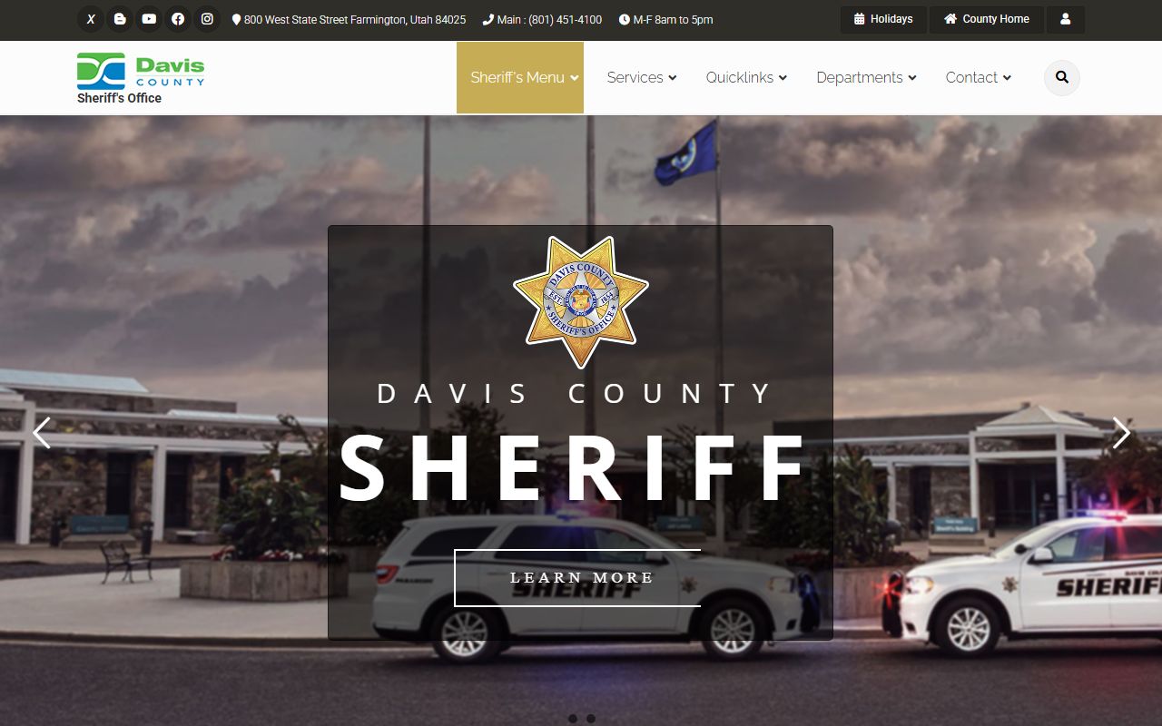 Bountiful inmate population Davis County sheriff office