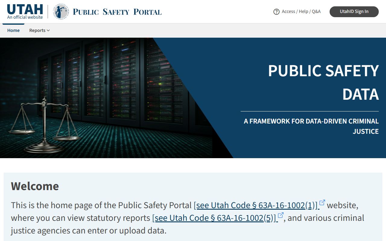 Utah inmate population screenshot of the Utah Commission on Criminal and Juvenile Justice website